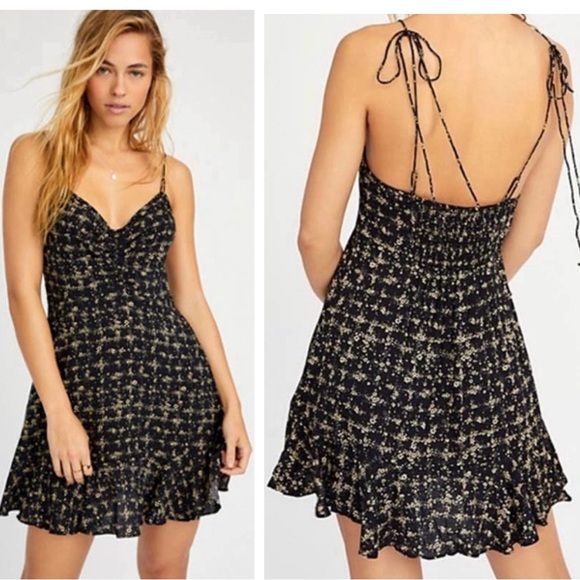 *NEW* Free People Caught up printed slip dress size S - Picture 14 of 14